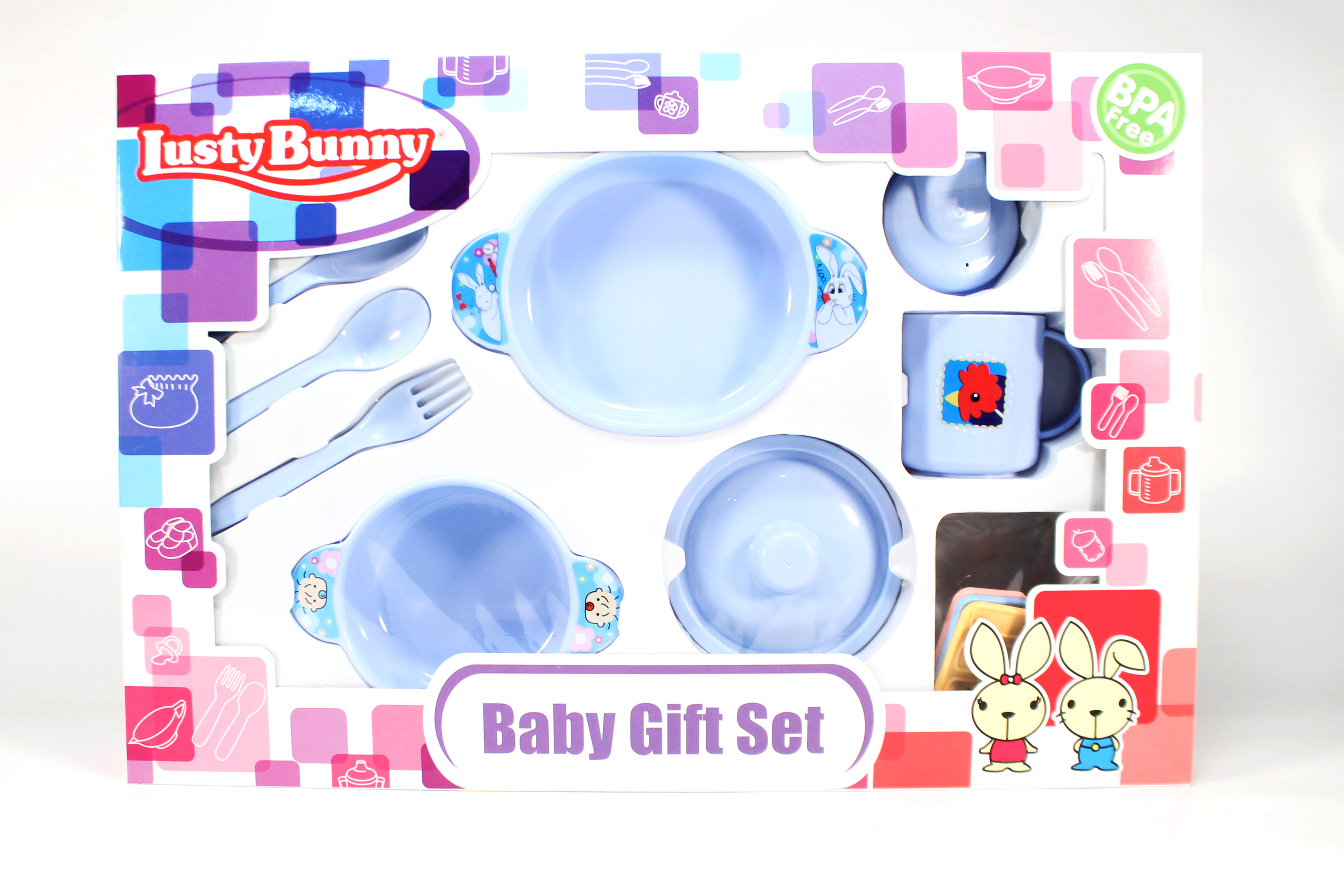 Feeding Set 9pcs + Mainan Lusty Bunny Box Wind @12