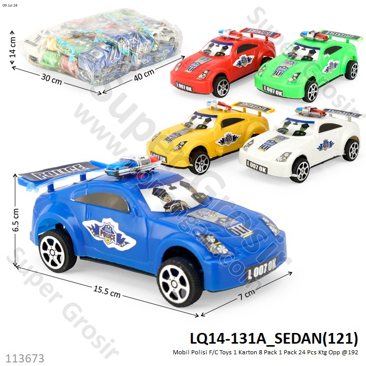 Mobil Polisi F/C Toys 1 Karton 8 Pack 1 Pack 24 Pcs Ktg Opp @192