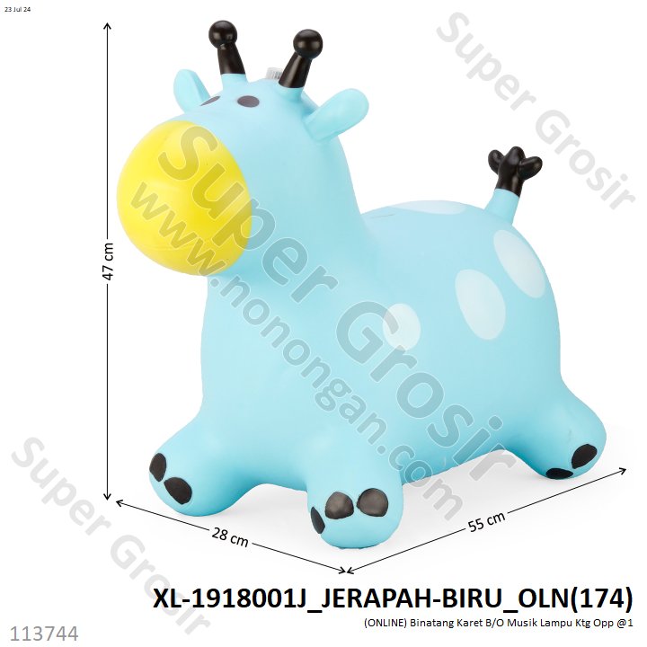 Binatang Karet B/O Musik Lampu Ktg Opp @30