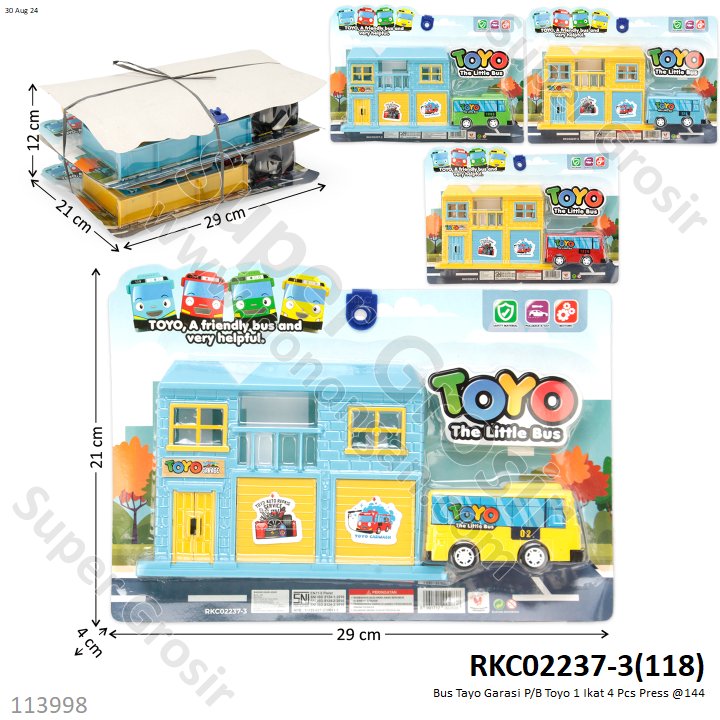 Bus Set Garasi P/B Terminal Angkutan Kota 1 Ikat 4 Pcs 1 Inner 72 Pcs Press @144