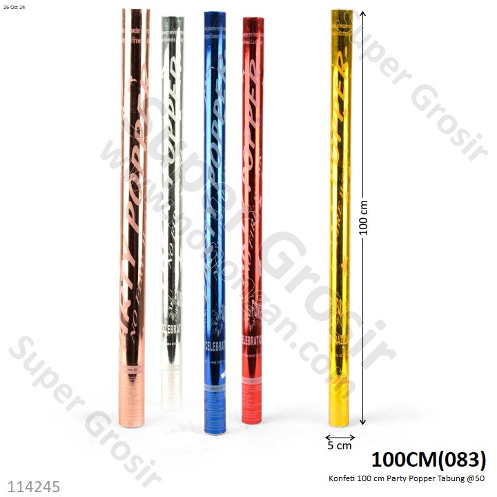 Konfeti 100 cm Party Popper Tabung @50