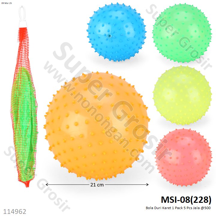 Bola Duri Karet 1 Pack 5 Pcs Jala @500
