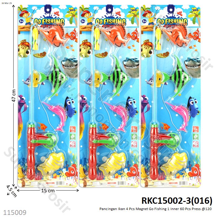 Pancingan Ikan 4 Pcs Magnet Go Fishing 1 Inner 60 Pcs Press @120