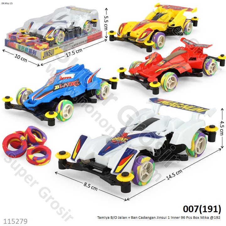 Tamiya B/O Jalan + Ban Cadangan Jinsui SG-276AB 1 Inner 96 Pcs Box Mika @192