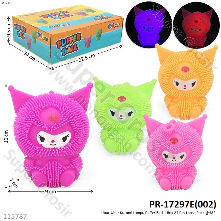 Ubur-Ubur Kuromi Lampu Puffer Ball 1 Box 24 Pcs Loose Pack @432