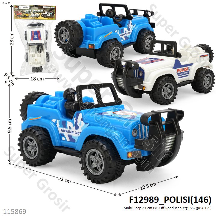 Mobil Jeep 21 cm F/C Off Road Jeep Ktg PVC @84