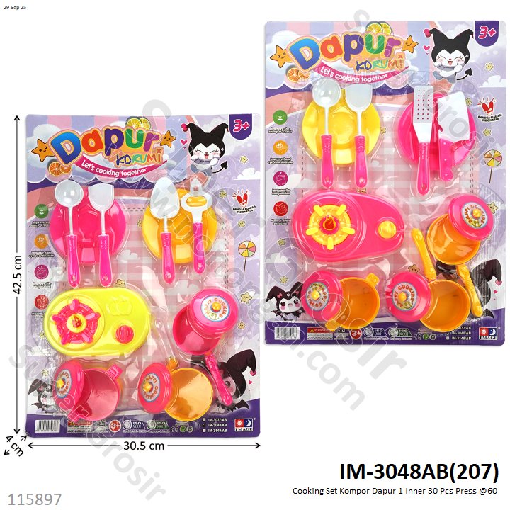 Cooking Set Kompor Dapur 1 Inner 30 Pcs Press @60