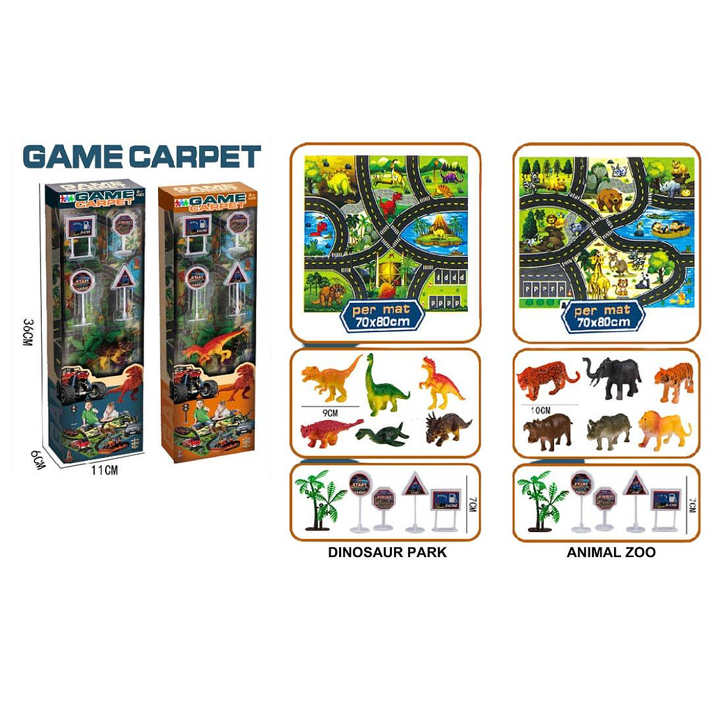 Matras Motif Peta + Acc Game Carpet 1 Inner 48 Pcs Box Window @96
