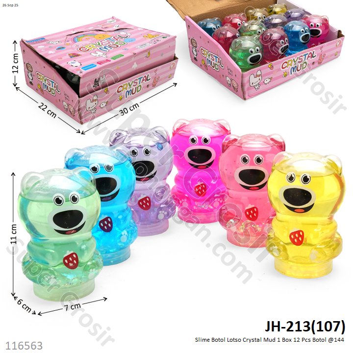 Slime Botol Lotso Crystal Mud 1 Box 12 Pcs Botol @144