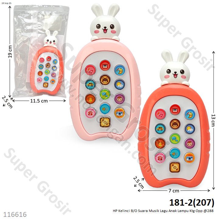 HP Kelinci B/O Suara Musik Lagu Anak Lampu Ktg Opp @288