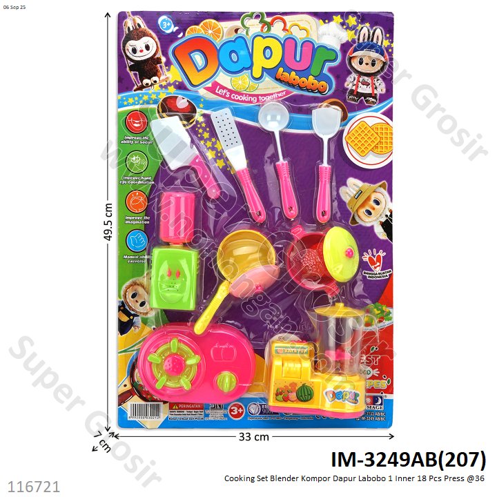 Cooking Set Blender Kompor Dapur Labobo 1 Inner 18 Pcs Press @36