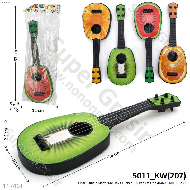 Gitar Ukulele Motif Buah Toys 1 Inner 180 Pcs Ktg Opp @360