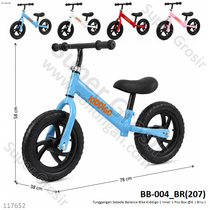 Tunggangan Sepeda Balance Bike Kiddigo 1 Inner 1 Pcs Box @6