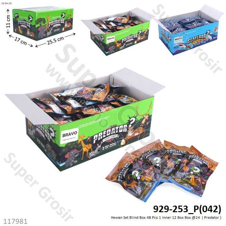 Hewan Set Blind Box 48 Pcs 1 Inner 12 Box Box @24