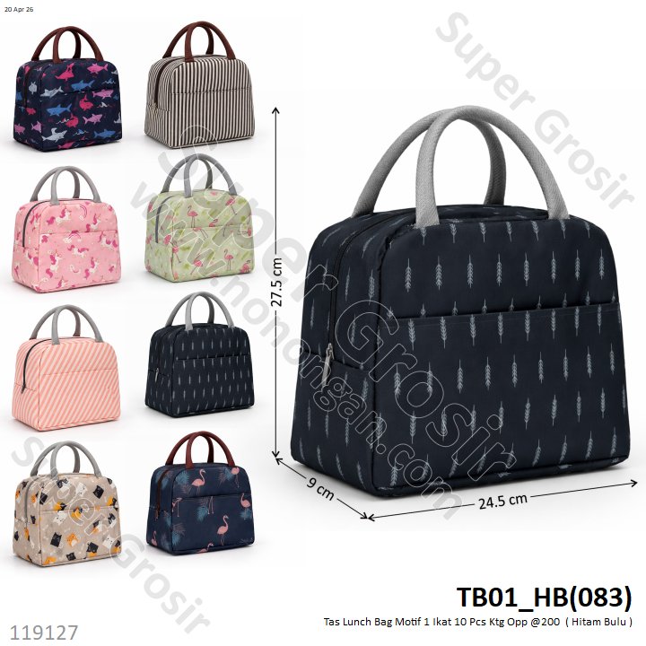 Tas Lunch Bag Motif 1 Ikat 10 Pcs Ktg Opp @200
