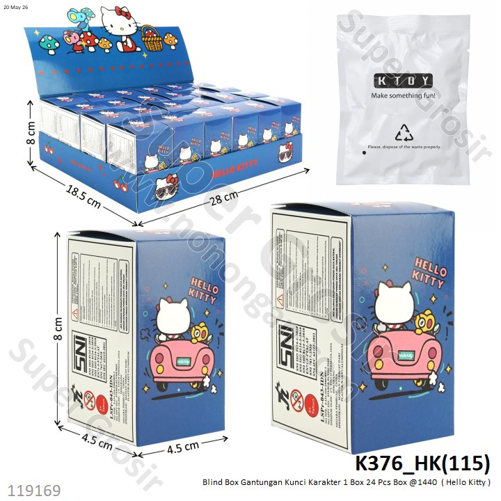Blind Box Gantungan Kunci Karakter 1 Box 24 Pcs Box @1440