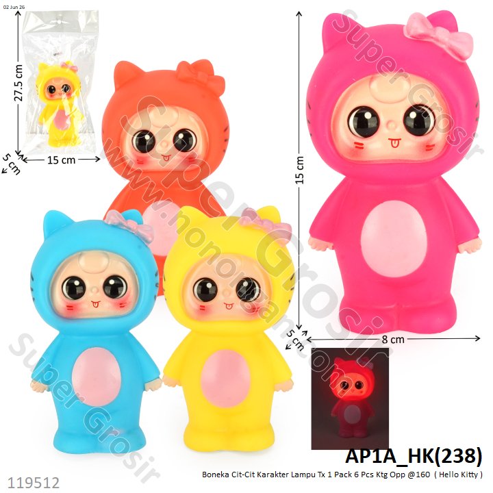 Boneka Cit-Cit Karakter Lampu Tx 1 Pack 6 Pcs Ktg Opp @160