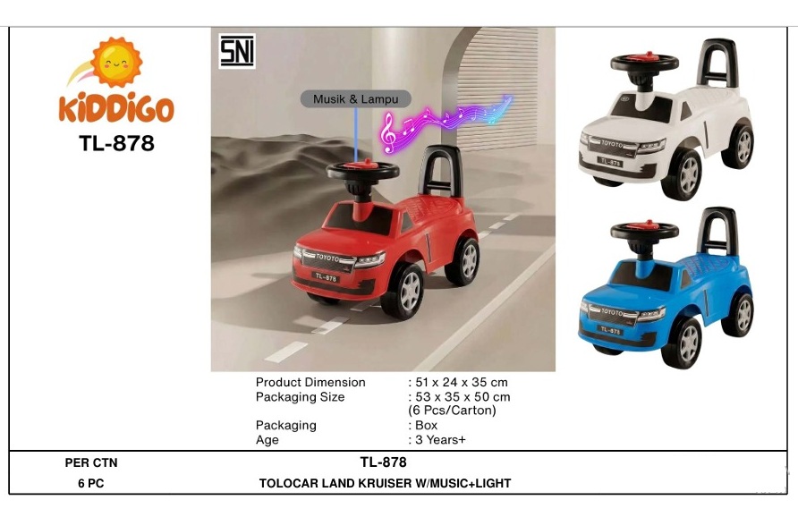 Tunggangan Mobil B/O Musik Lampu Kiddigo Koli @1