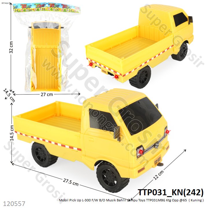 Mobil Pick Up L-300 F/W B/O Musik Bahlil Lampu Toys TTP031MBG Ktg Opp @65