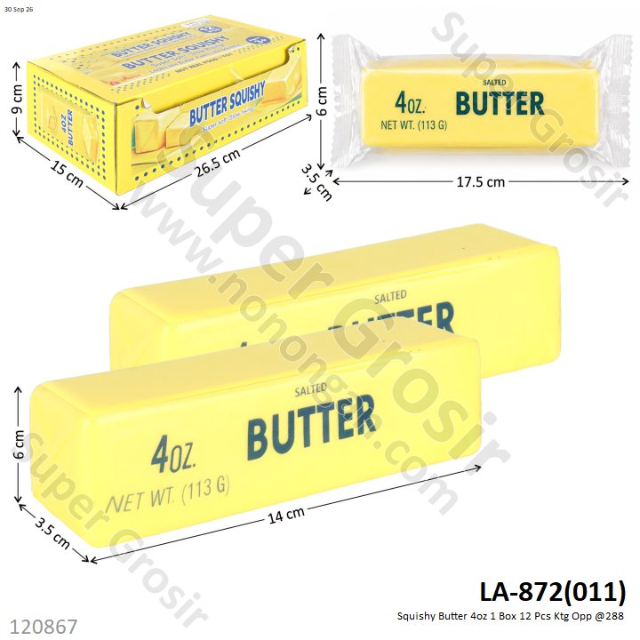 Squishy Butter 4oz 1 Box 12 Pcs Ktg Opp @288
