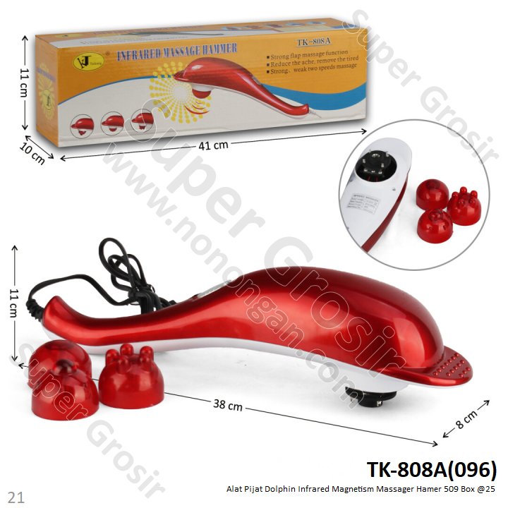 Alat Pijat Dolphin Infrared Magnetism Massager Hamer 509 Box @25