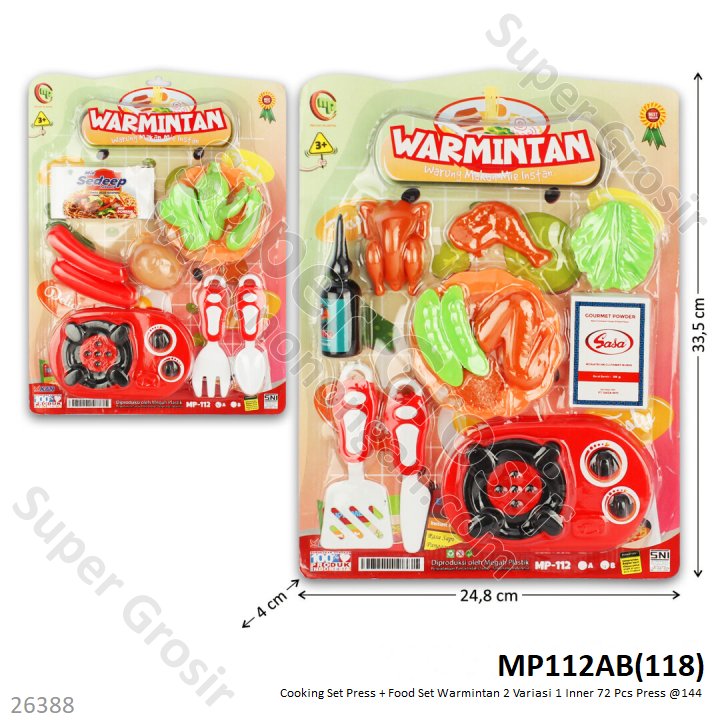 Cooking Set Kompor Warmintan 2 Variasi 1 Inner 72 Pcs Press @144