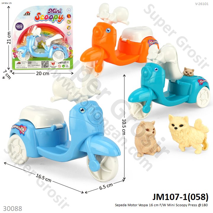 Sepeda Motor Vespa 16 cm F/W Mini Scoopy Press @180