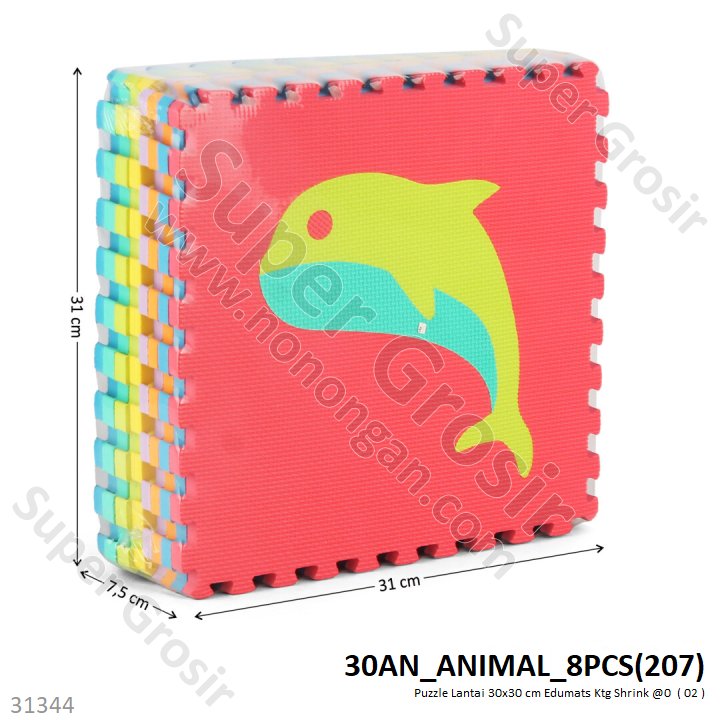 Matras Puzzle Lantai 8 Pcs 30x30 cm Edumats Ktg Shrink @30