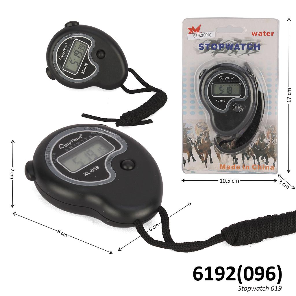 Stopwatch Hitam Anytime 6192 Press Mika @200
