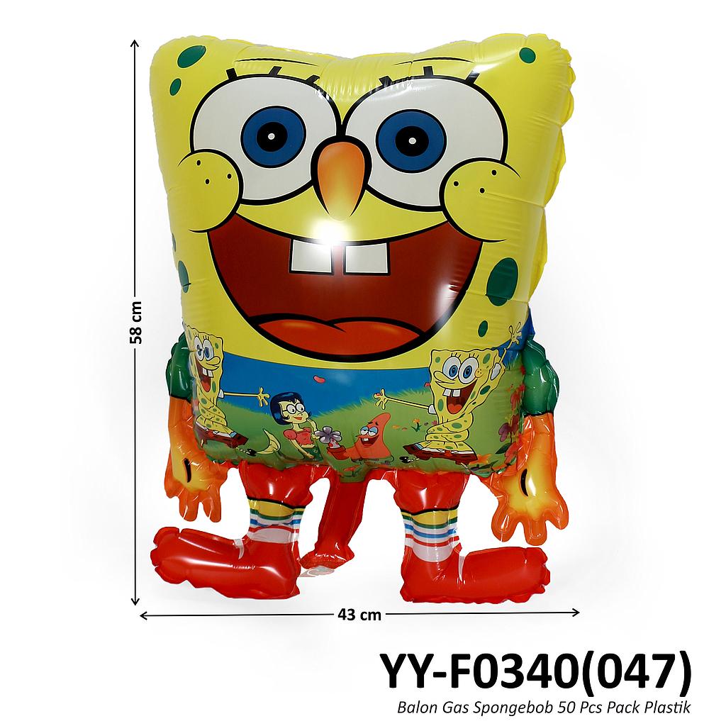 Balon Gas Spongebob 50 Pcs Pack Plastik @60