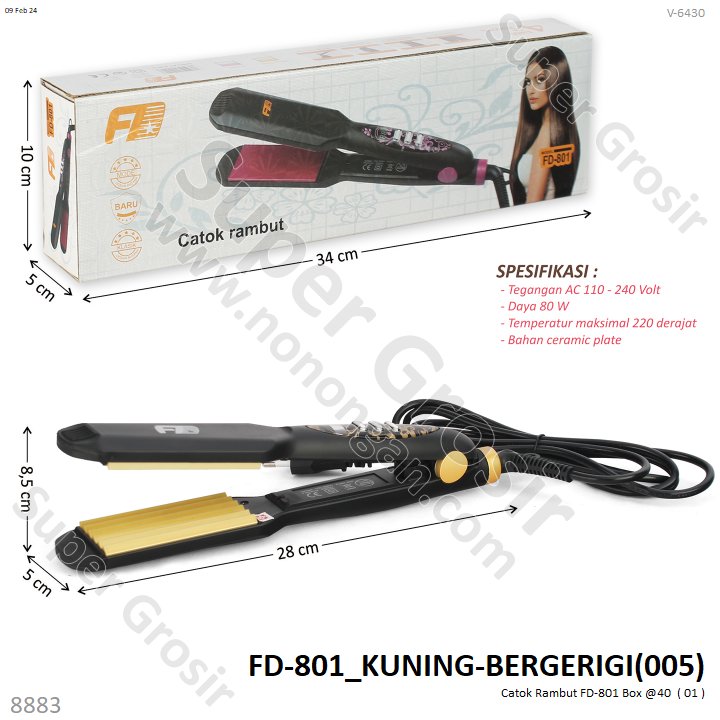 Catok Rambut FD-801 Box @40