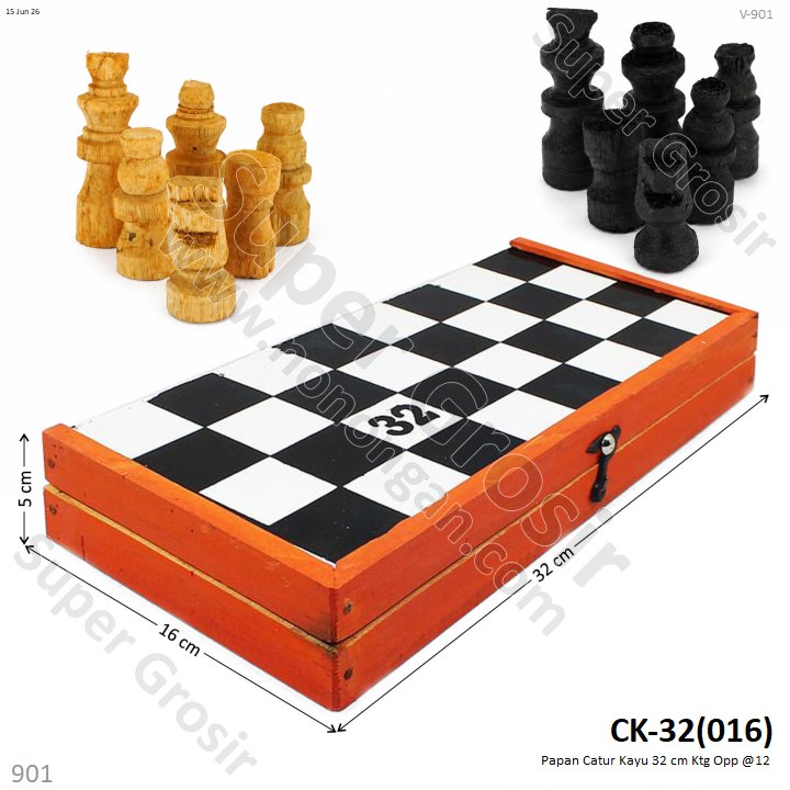 Papan Catur Kayu 32 cm Ktg Opp @12