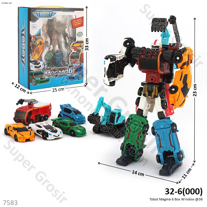 Robot Deform Tobot Magma 6 Box Window @36