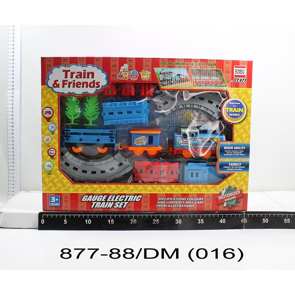 Kereta Api Set 3 Gerbong dan Track B/O Jalan Suara Lampu Gauge Electric Train Set Box Window @36