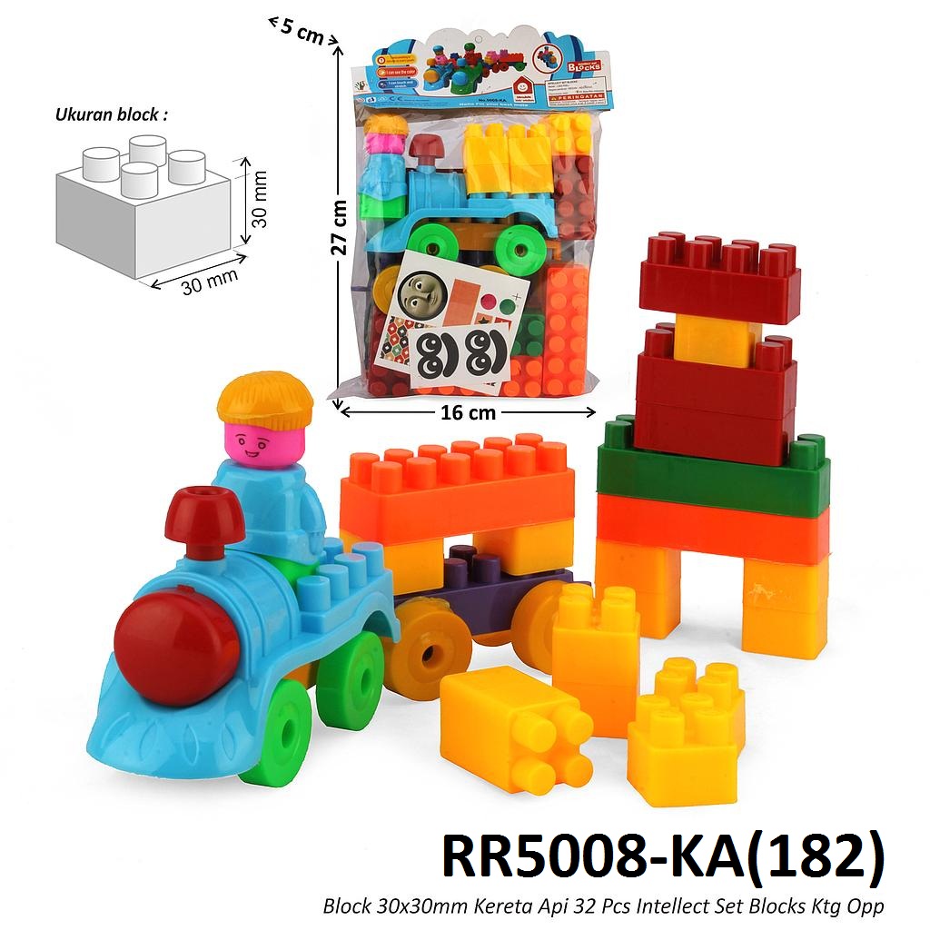 Block 30x30 mm Kereta Api 32 Pcs Intellect Set Blocks Ktg Opp @80