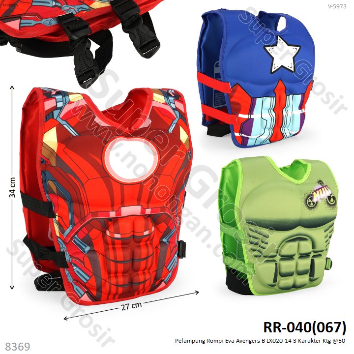 Pelampung Rompi Eva Avengers B LX020-14 3 Karakter Ktg @50