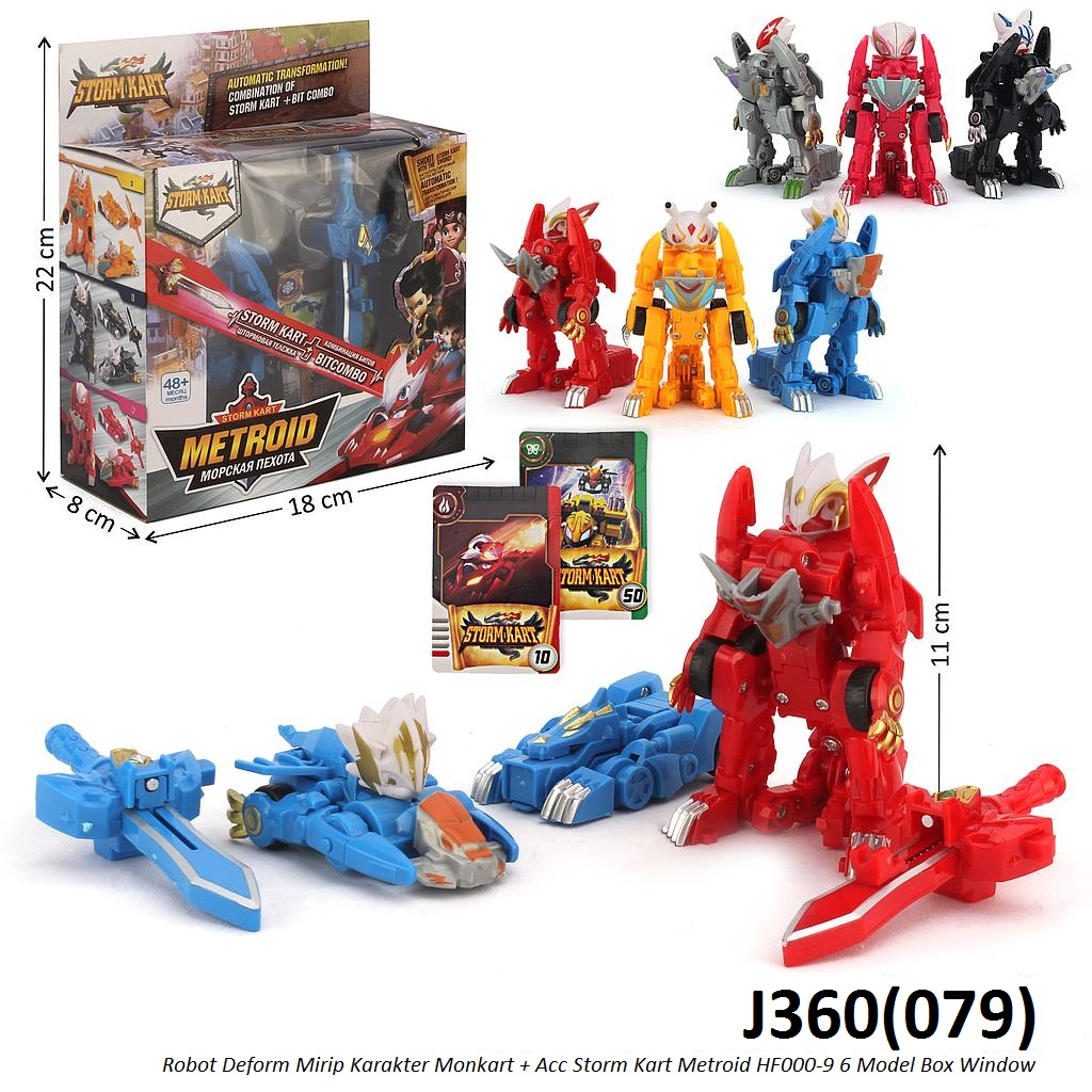 Robot Deform Monkart + Acc Storm Kart Metroid HF000-9 Box Window @120