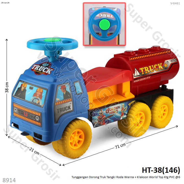 Tunggangan Truk Tangki Roda Warna Setir Klakson World Top Ktg PVC @6