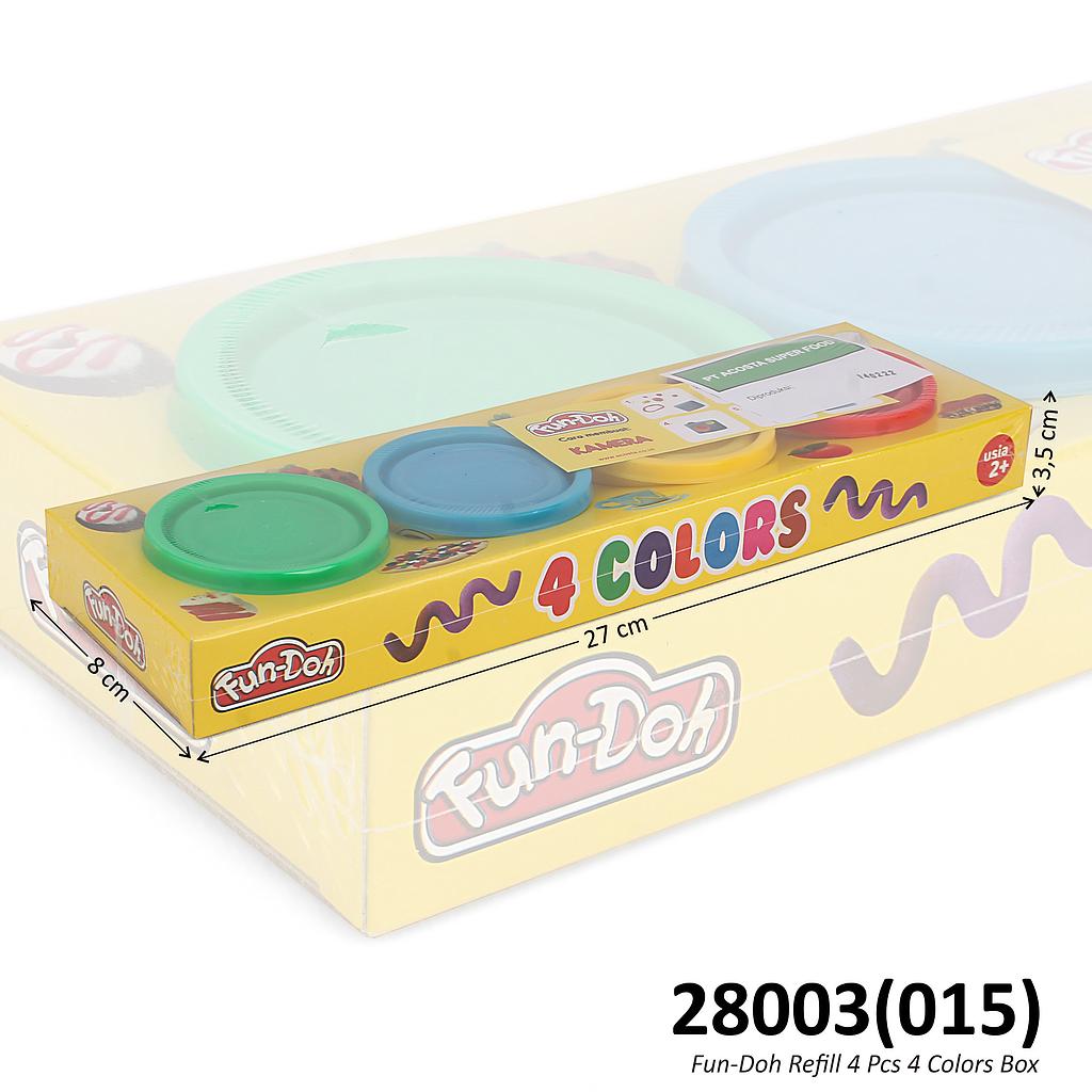 Fun-Doh Refill 4 Pcs 4 Colors / Party Bag Box / Ktg @0