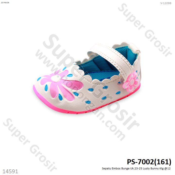 Sepatu Embos Bunga Uk.23-25 Lusty Bunny Ktg @12