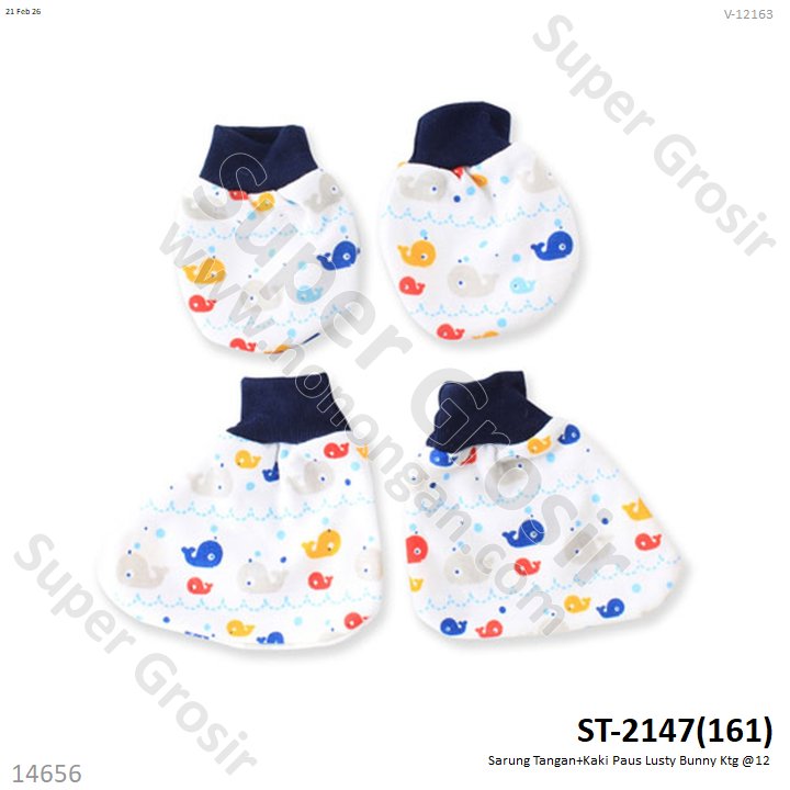 Sarung Tangan+Kaki Paus Lusty Bunny Ktg @12