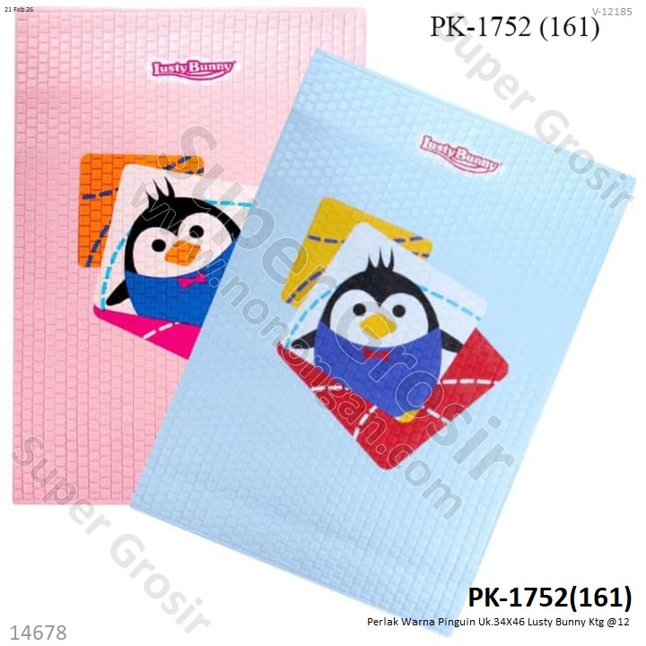 Perlak Warna Pinguin Uk.34X46 Lusty Bunny Ktg @12