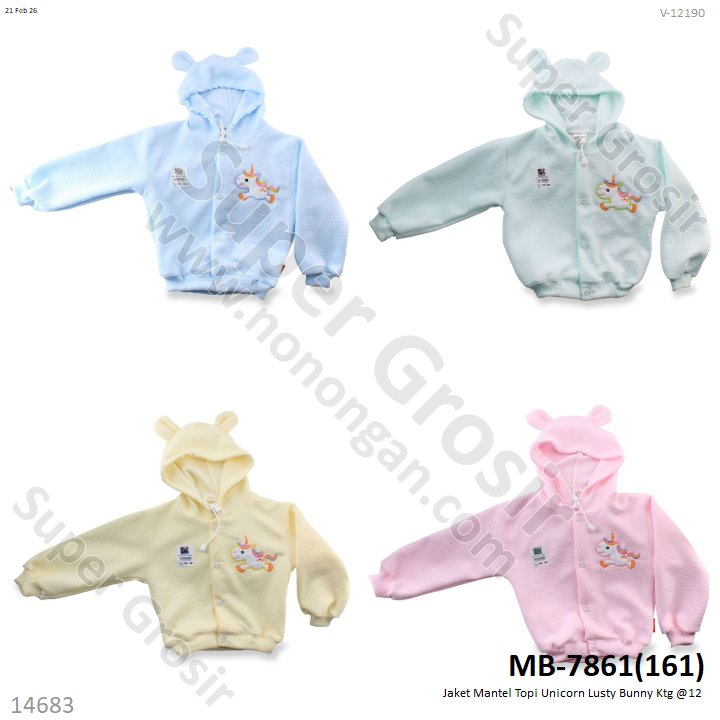 Jaket Mantel Topi Unicorn Lusty Bunny Ktg @12