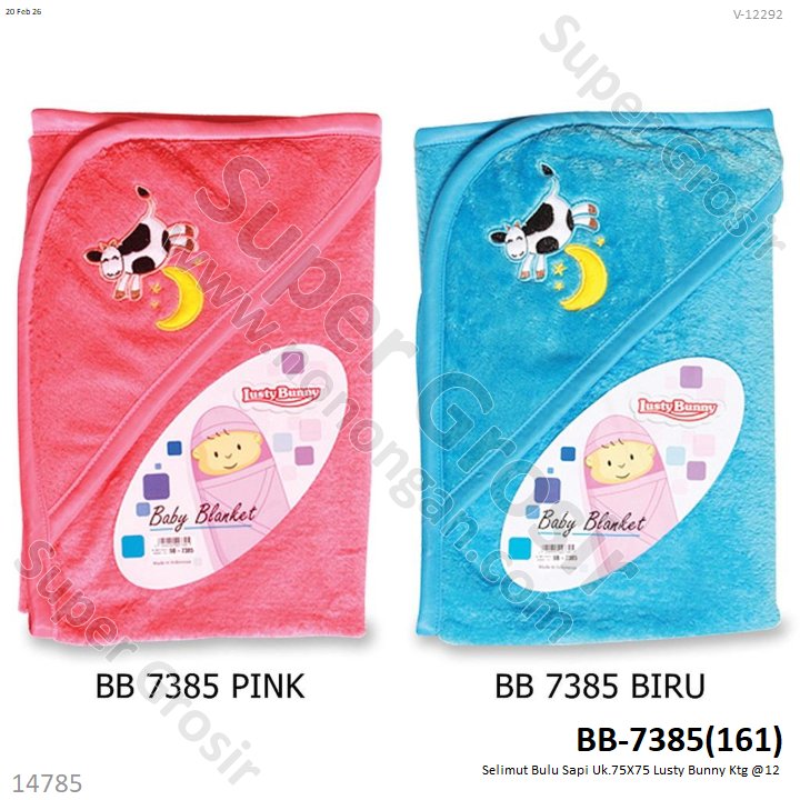 Selimut Bulu Sapi Uk.75X75 Lusty Bunny Ktg @12