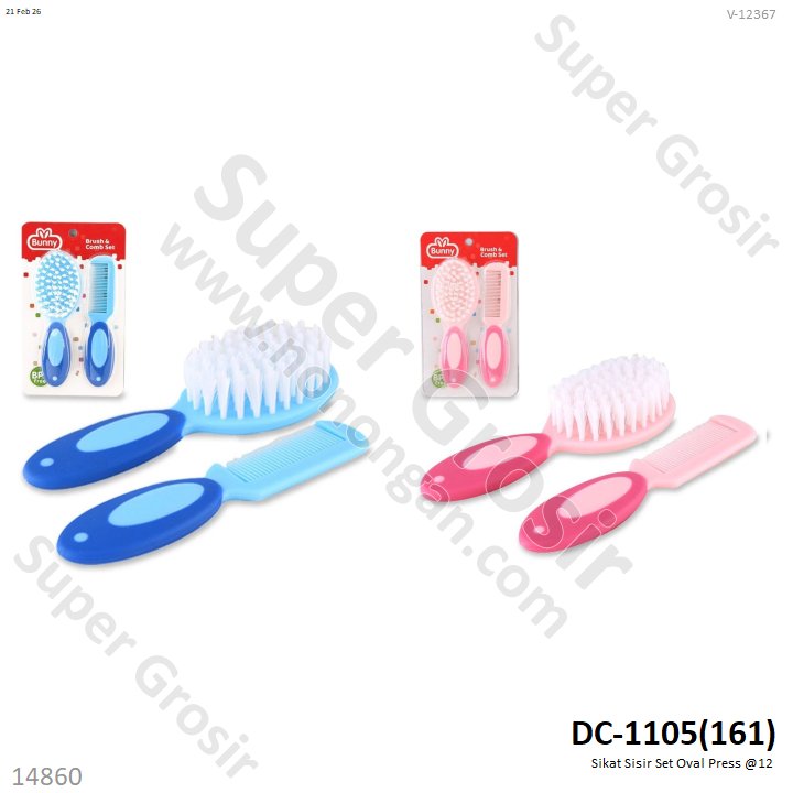 Sikat Sisir Set Oval Press @12