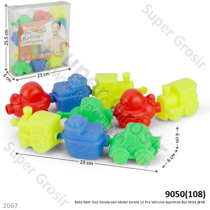 Kereta 12 Pcs My Kiddie Vehicles Appletree Box Mika @48