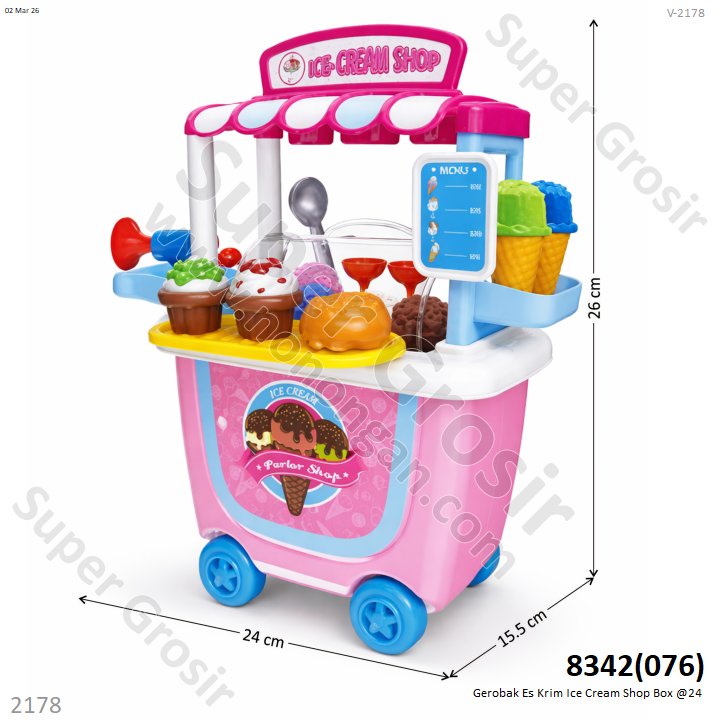 Gerobak Es Krim Ice Cream Shop Box @24