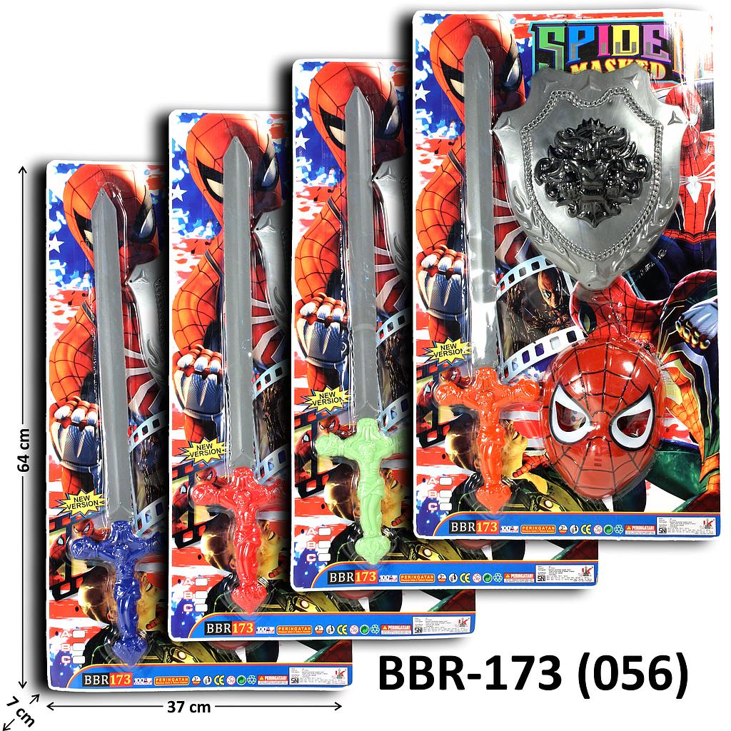 Pedang dan Tameng + Topeng Spiderman Spider Masked Press @28