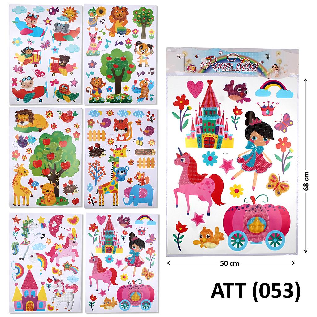 Sticker 3D PVC Motif Campur Ktg @360