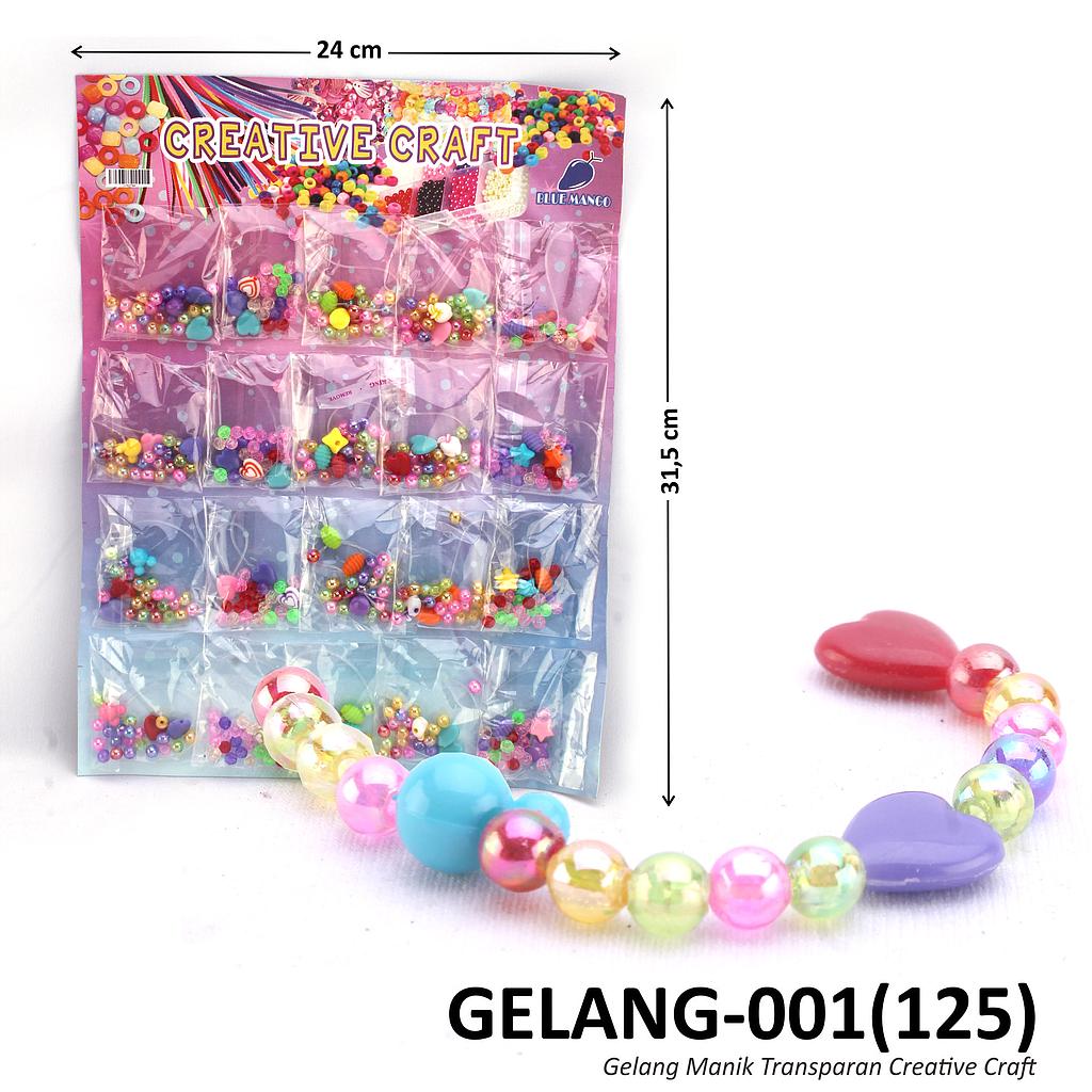 Meronce Gelang Manik Transparan 20 Pcs Creative Craft Ktg Opp @200